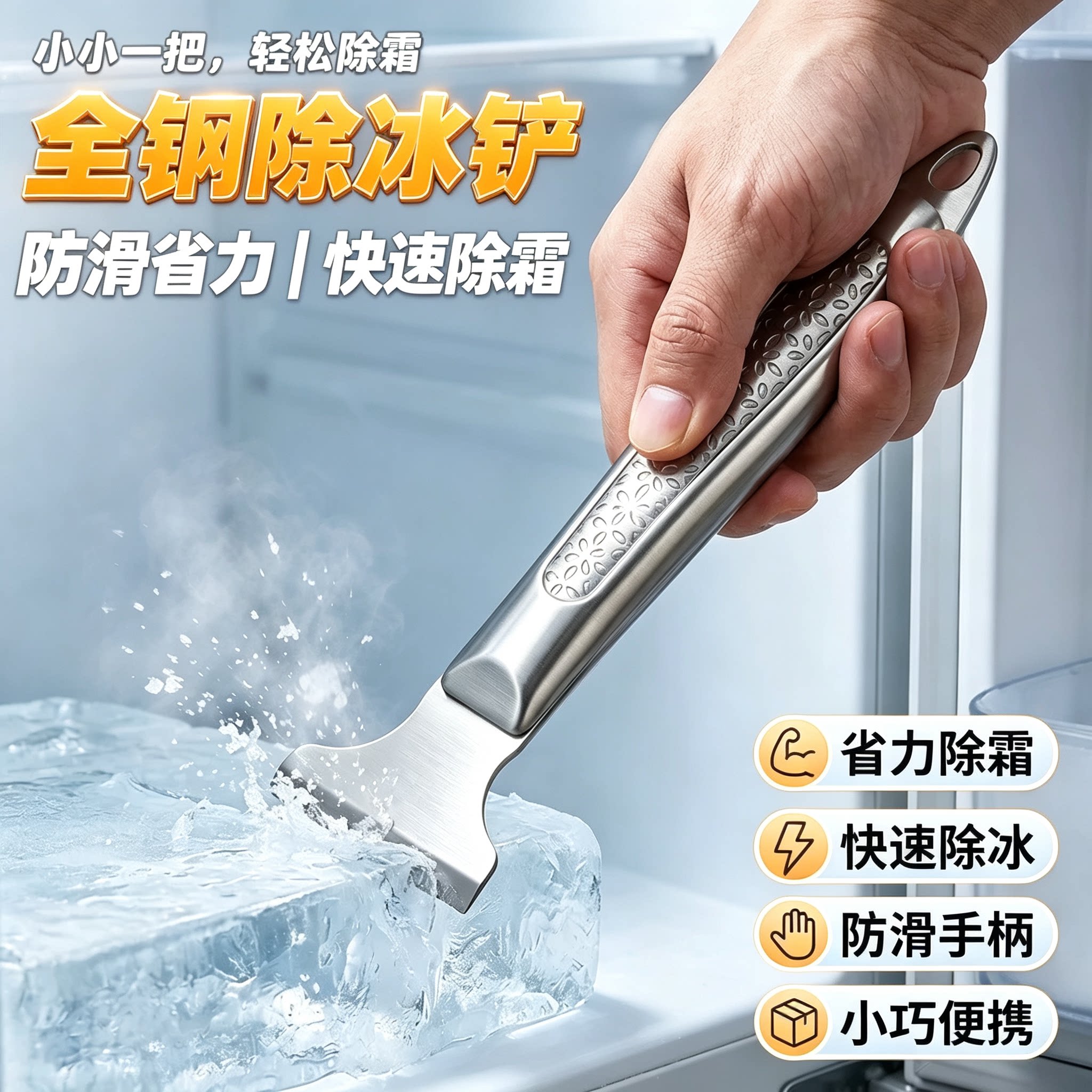 不锈钢铲子冰箱除冰铲锅底铲煤气灶去污专用刮刀多功能厨房卫生铲