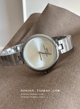 NONOAN 极简风设计圆形表盘手表女ins小众气质高级感精致百搭腕表