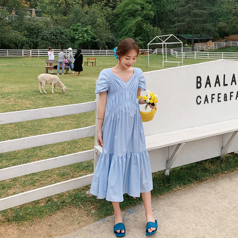 【夏装秒】孕妇连衣裙春夏装大码宽松长裙子潮妈个性洋气网红