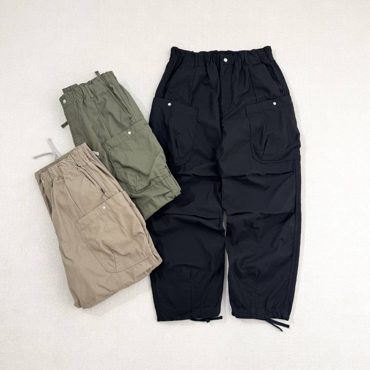 日单 户外休闲复古宽松束脚工装裤男女BACK SATIN EASY CARGO PT