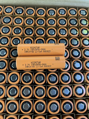 海四达全新18650动力锂电池2000毫安10C放电原厂原包电动工具3.7V