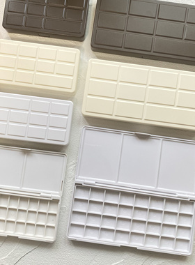 24色48色塑料盒水彩颜料分装盒1ml2ml半块全块分装收纳空盒敏小姐