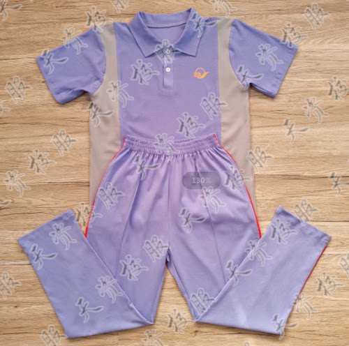 天资校服 潮州潮安沙溪宝山中学新款紫色中学生夏服秋冬加绒加棉