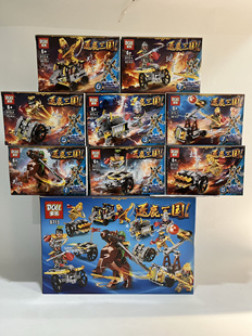 三国英雄人物积木群英小侠玩具男孩拼装武将人仔人物人偶小兵机甲