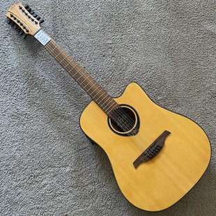 法国LAG木吉他12弦电箱吉他 云杉木桃花心箱体木吉他shadow拾音器