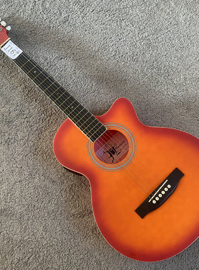 Maestro 38寸木吉他 塑料ABS透明箱体 外贸定制民谣吉他钢弦 特价