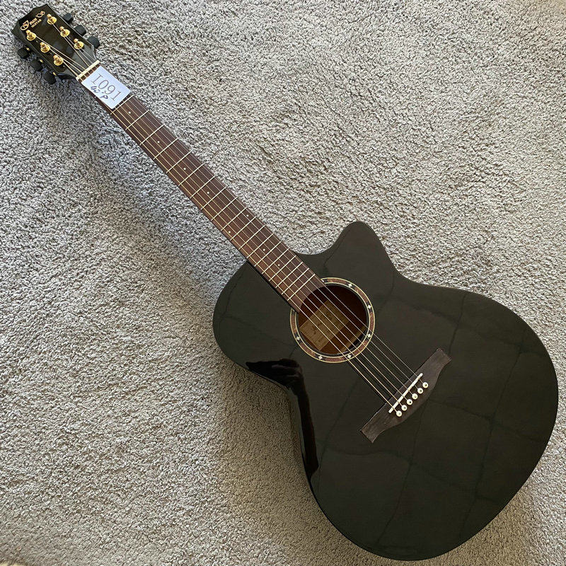 台产 国外品牌木吉他 高端合板民谣琴 黑色 40英寸入门款 特价
