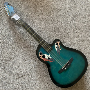 Ovation款式木吉他 SAKURA樱花 38英寸民谣钢弦吉他 瑕疵装饰琴