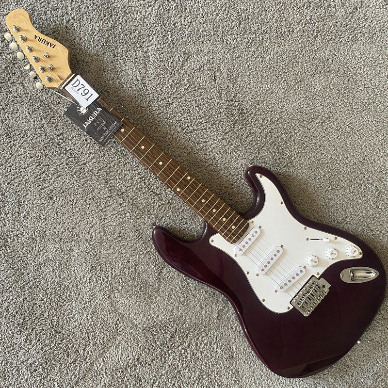 透明紫色水曲柳ASH琴体芬达款式ST电吉他单摇吉他樱花正品 库存琴