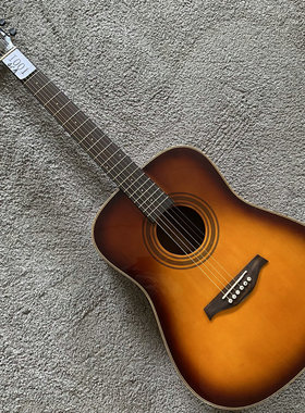 台产 全单民谣 Zoller德国佐乐全单木吉他41英寸云杉+桃花心 库存