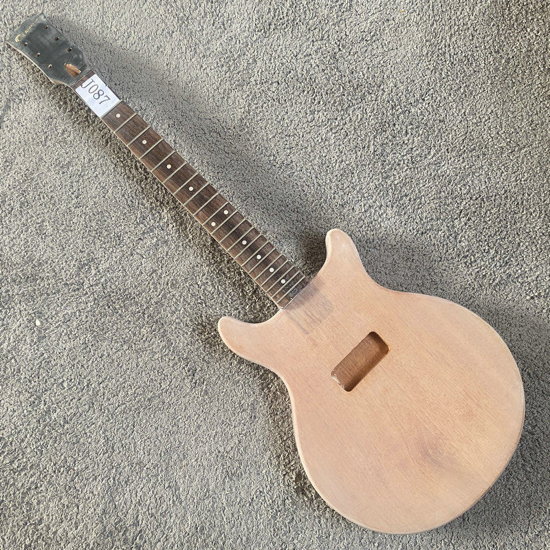 LP Junior电吉他半成品DIY 非洲桃花心木琴体玫瑰木指板22品 特价