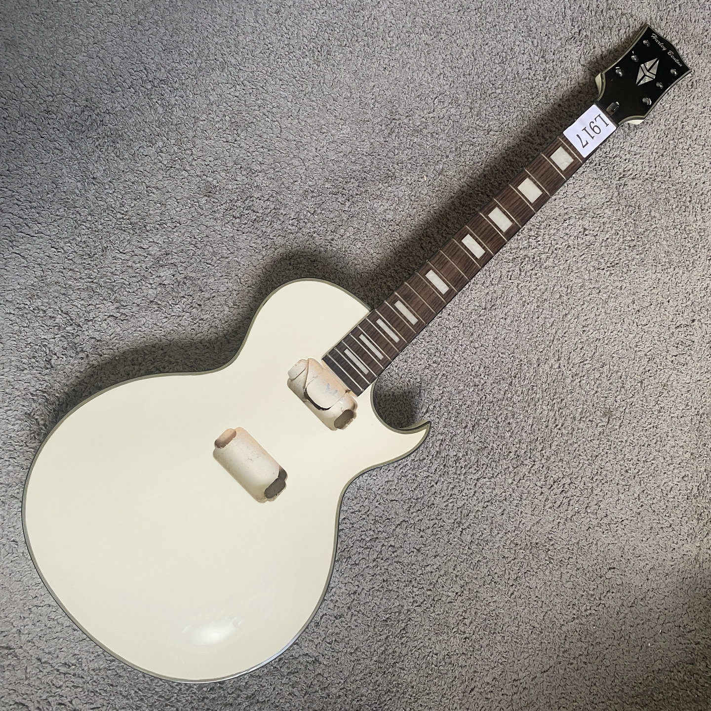 德国Harley Benton电吉他半成品LP Custom套装DIY无配件22品白色