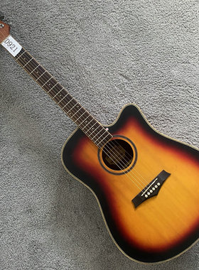 意大利Xavier木吉他 41寸云杉木日落色民谣 初学入门 台产 库存琴