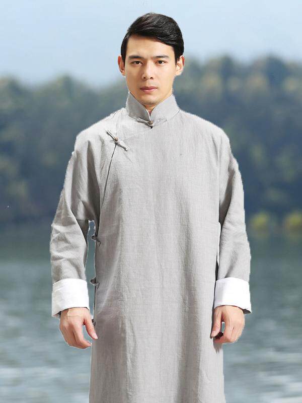 CROSS TALK COSTUME COTTON AND HEMP CHINESE STYLE MANDARIN GOWN GOWN TANG SUIT REPUBLIC OF CHINA STYLE RETRO COAT CHORUS PERFORMANCE COSTUME
