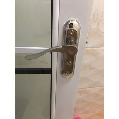 卫浴锁板手锁化妆室门锁厕所门锁单舌无钥匙套装孔距110mm 可反.