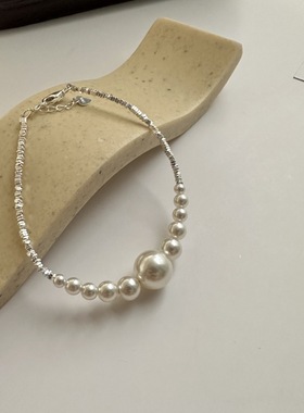 手链碎银子夏尼复古珍珠