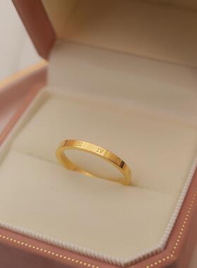 钛钢戒指高保色百搭时尚数字戒指