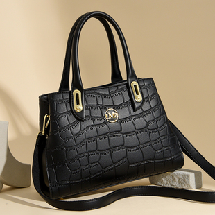 名牌真皮女包手提包女大容量女士2024新款包包鳄鱼纹大包大气牛皮