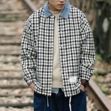 MY2166-P80冬季新款男士日系格子棉衣外套加棉潮牌棉服外套，男装棉衣，电商C309A