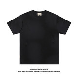 白底T5746-P3849%棉47%聚酯纤维4%氨纶做旧破洞工艺短袖T恤潮，男装T恤，电商C309A