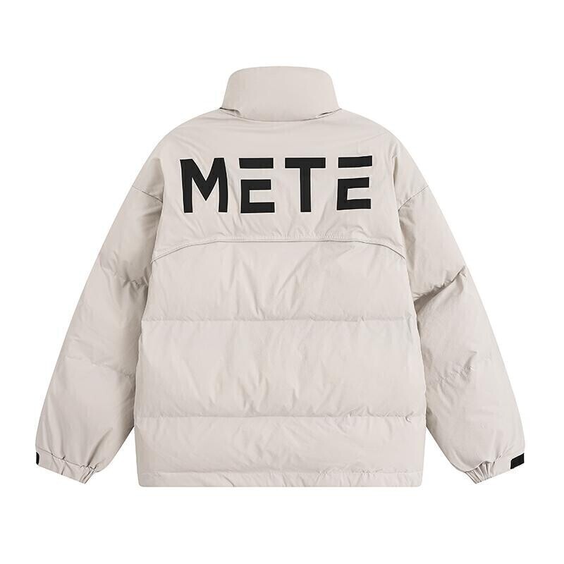 YR009-P160男装新款白底平铺字母印花立领白鸭绒羽绒服外套男,男装羽绒服,电商C309A
