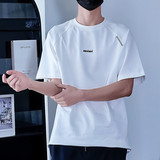 T6073-P4281%棉19%锦纶夏季新款简约刺绣短袖T恤半袖打底T恤，男装T恤，电商C309A