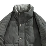 QY8806-P150冬季日系潮牌男士条纹加厚保暖白鸭绒青年羽绒服外套，男装羽绒服，电商C309A