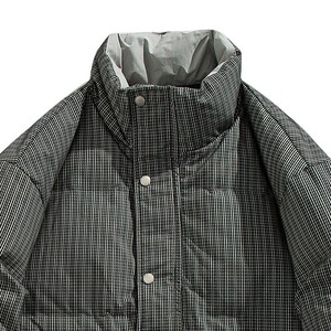 QY8806-P150 冬季日系潮牌男士条纹加厚保暖白鸭绒青年羽绒服外套图片