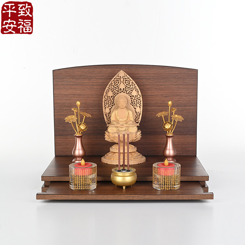 致福平安带门挂壁式佛坛供桌供台供奉菩萨财神观音神龛佛柜吊柜