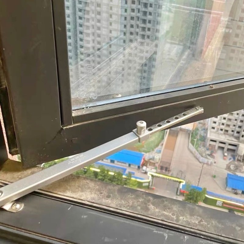 不锈钢窗户配件塑钢限位器定位撑杆外开窗平开窗伸缩撑防火窗风撑