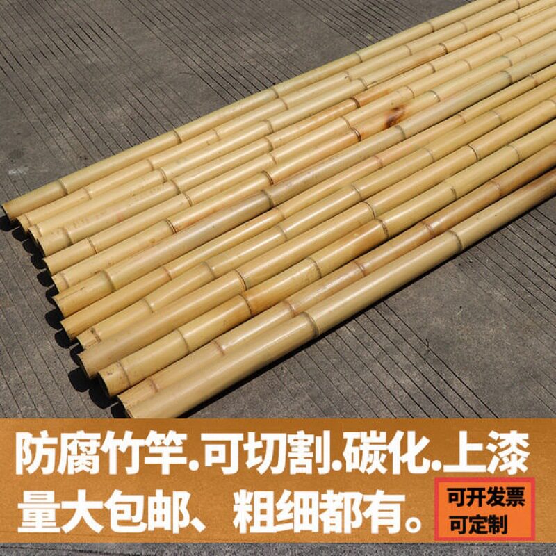 装饰瘦竹竿菜园搭架白彩旗竹杆吊顶装修竹子隔断防腐毛竹干篱笆
