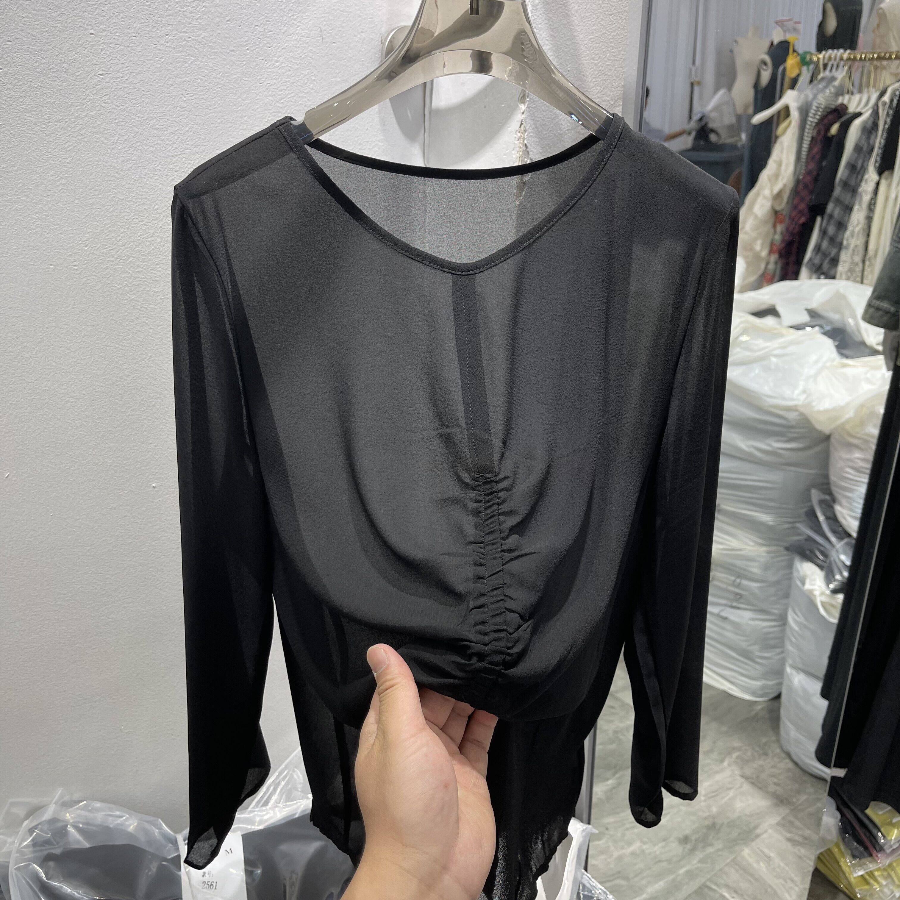 欧货纯色圆领短袖面膜T恤女