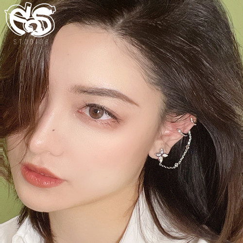 耳骨夹四叶草花三三同款