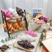 仿真牛角包模型Croissant 饰摆设拍照道具 model甜品店橱窗烘焙装