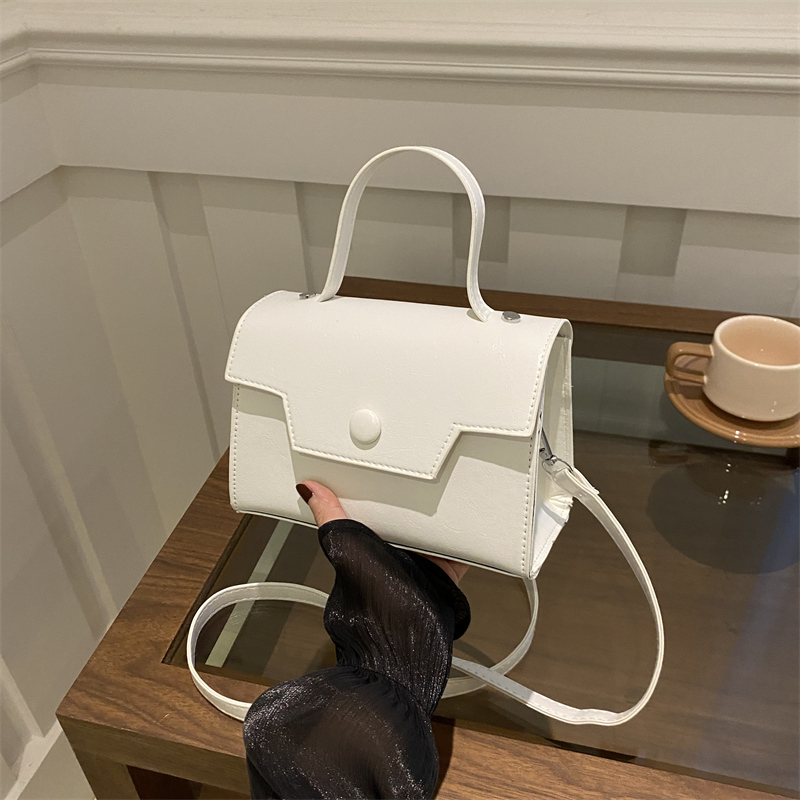 纯色时尚简约洋气小包包女2024早秋新款百搭ins单肩斜挎包小方包