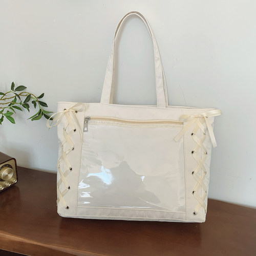 少女二次元软皮透明单肩包