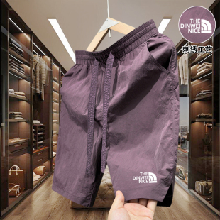 宽松情侣沙滩裤 美式 速干中裤 夏季 五分裤 ins男生短裤 刺绣男士 新款