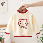 内 儿童针织衫 女宝宝2025新款 女童毛衣套头洋气韩系小童秋冬装