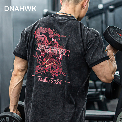 DNAHWK重工水洗龙年限定新款短袖