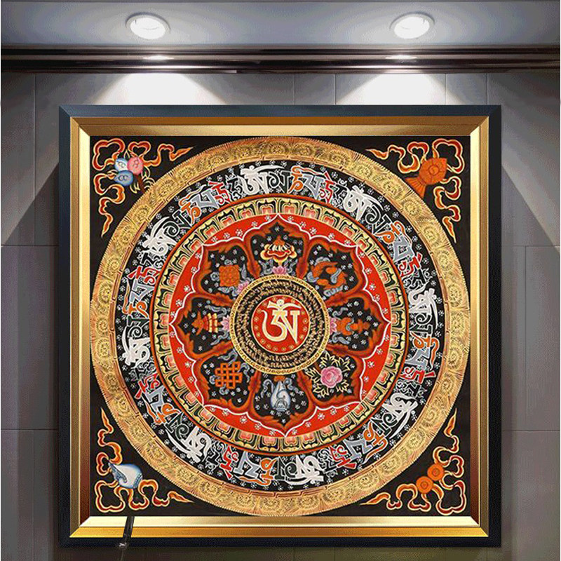 2024新款钻石画满钻魔方钻解压手工绣卧室客厅藏族唐卡坛城曼陀罗