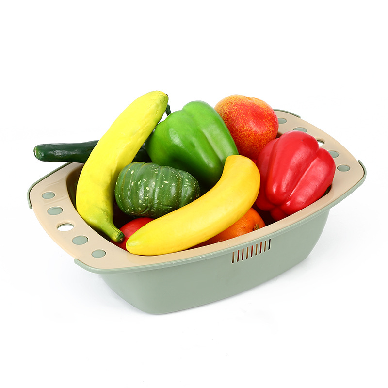 双层塑料洗菜盆厨房沥水篮