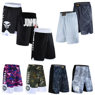 男女运动透气跑步健身不过膝五分裤 篮球训练短裤 美式 速干新款