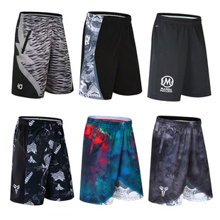男夏印花男士 kd篮球裤 透气短裤 运动健身宽松过膝五分裤 短裤