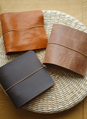 复古真皮宝丽来插页活页相册 方版拍立得插袋影集 便携创意收藏册