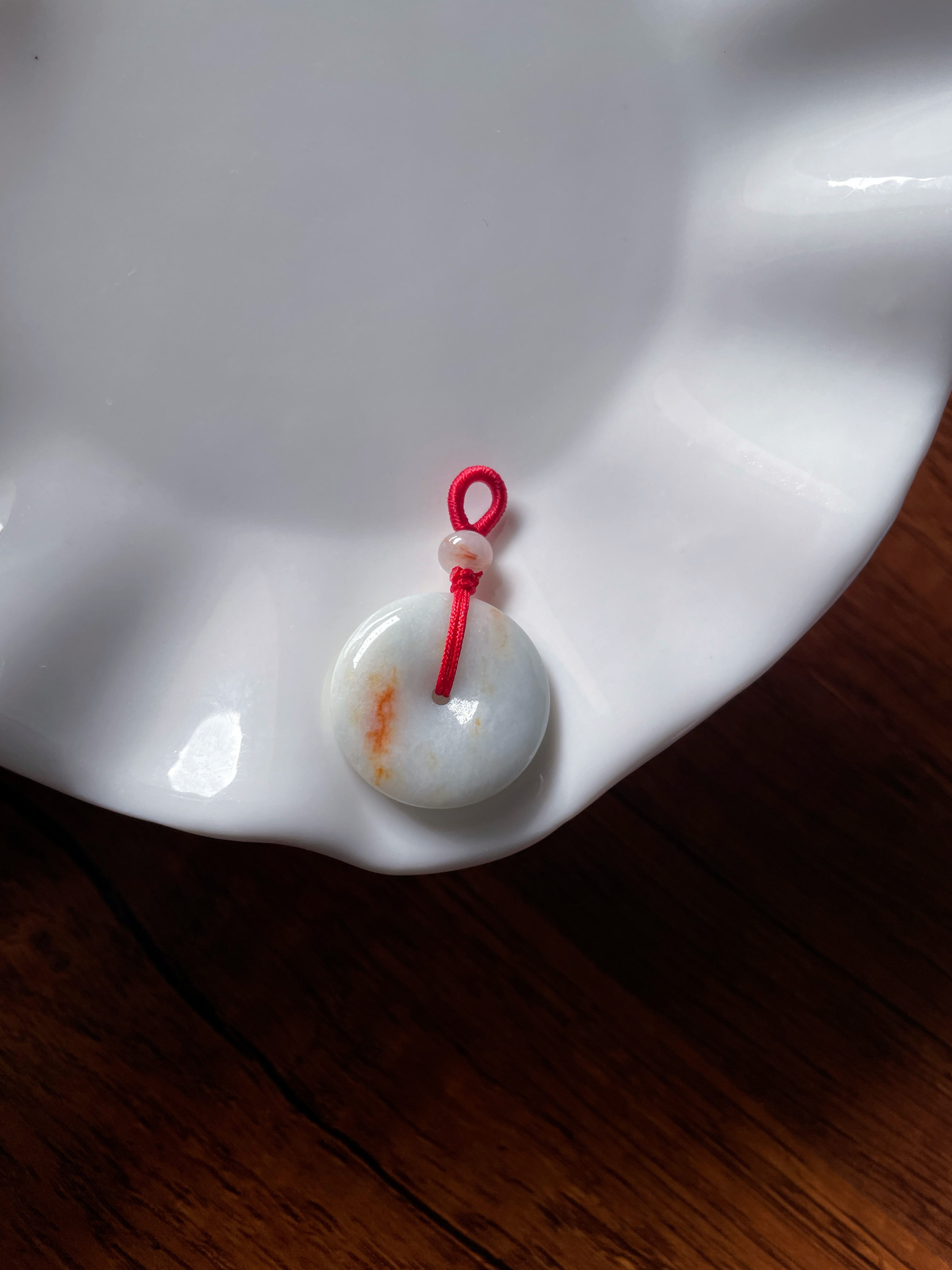 天然a货翡翠洒金平安扣毛衣链吊坠编绳车挂包挂吊坠玉坠手绳配饰