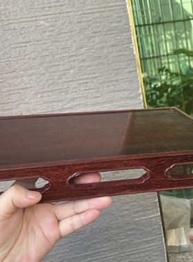 印度小叶紫檀明式底座  独板榫卯结构制作  长宽高30*17*5厘米