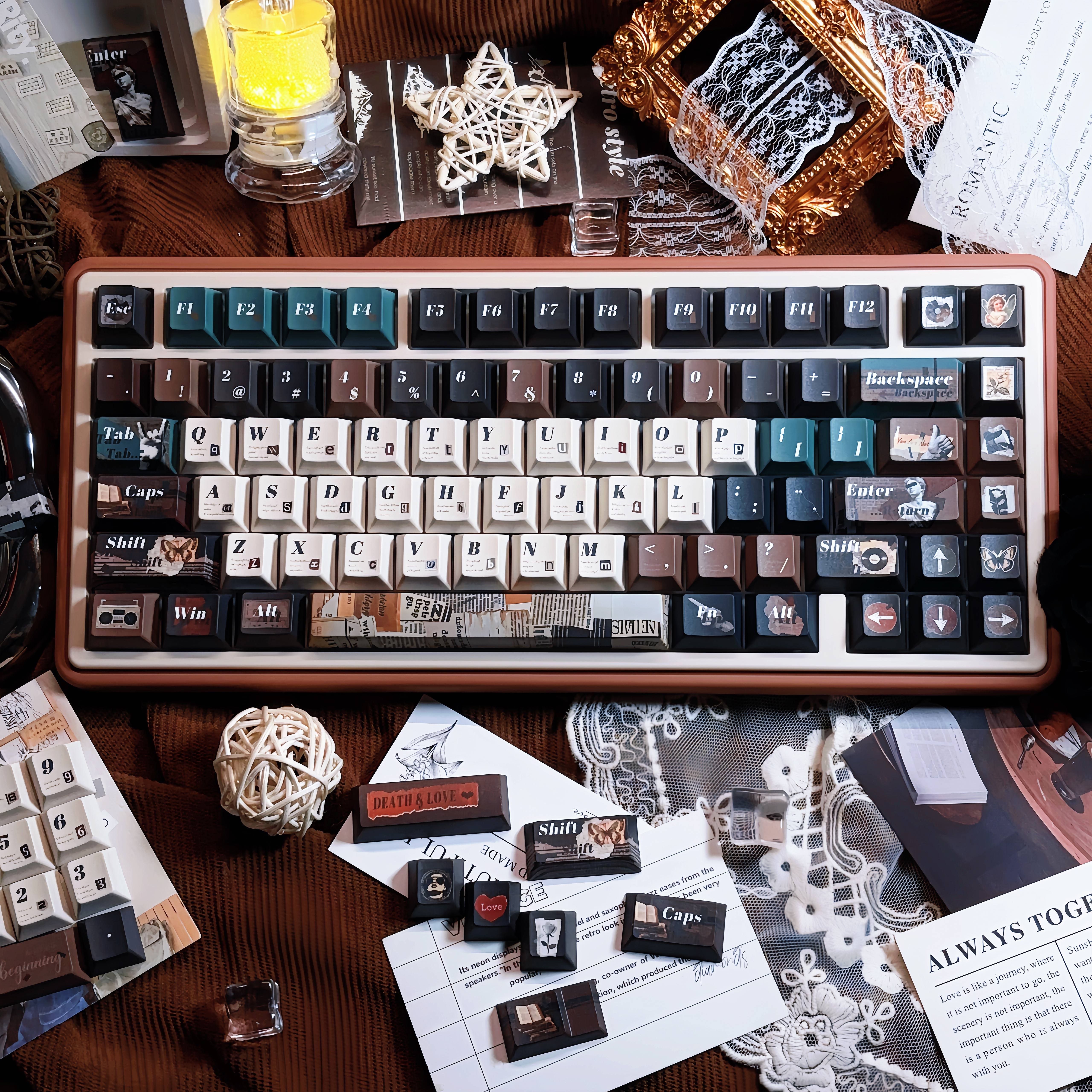 启点外设复古画报PBT材质原厂高度全五面热升华机械键盘磁轴键帽,电脑硬件/显示器/电脑周边,键帽,淘宝优惠券,粉丝福利购,淘宝优惠卷