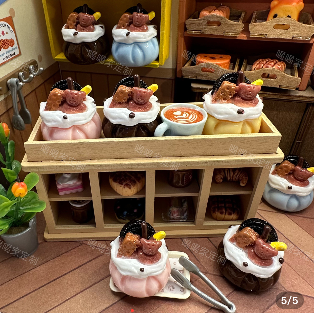 喝喝定制奶油曲奇蛋糕杯仿真diy树脂微缩食玩奶油胶手工配件材料