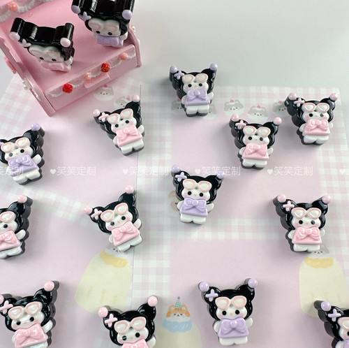 笑笑定制墨镜库洛米卡通diy奶油胶手机壳树脂配件手工发夹材料饰