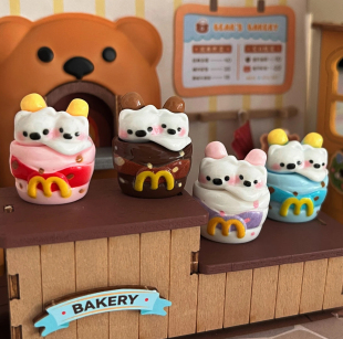 萌星定制麦旋风西高地卡通创意DIY树脂饰品奶油胶手机壳配件材料